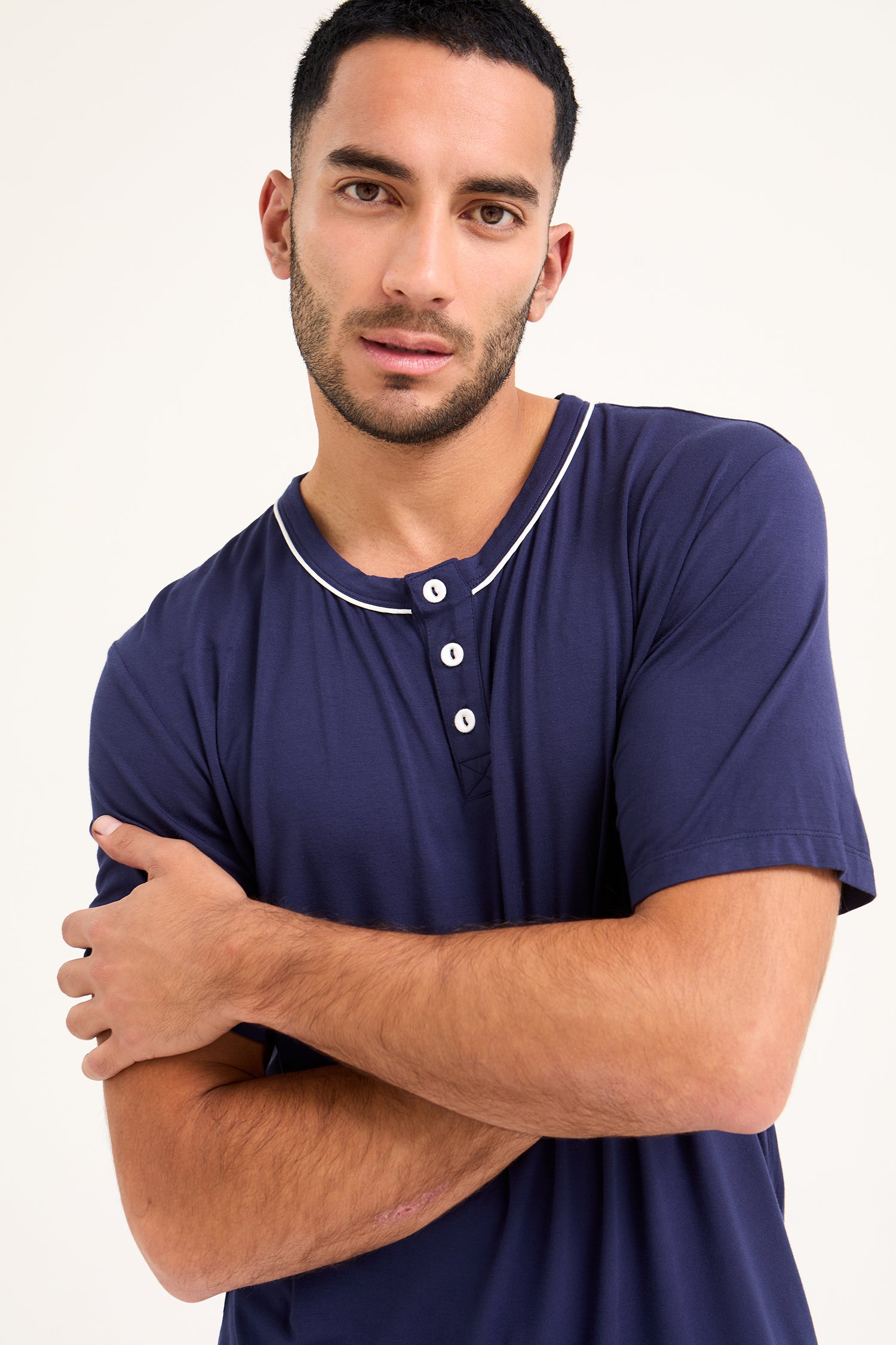 Mister You Bamboo Short Pyjama Set in Midnight