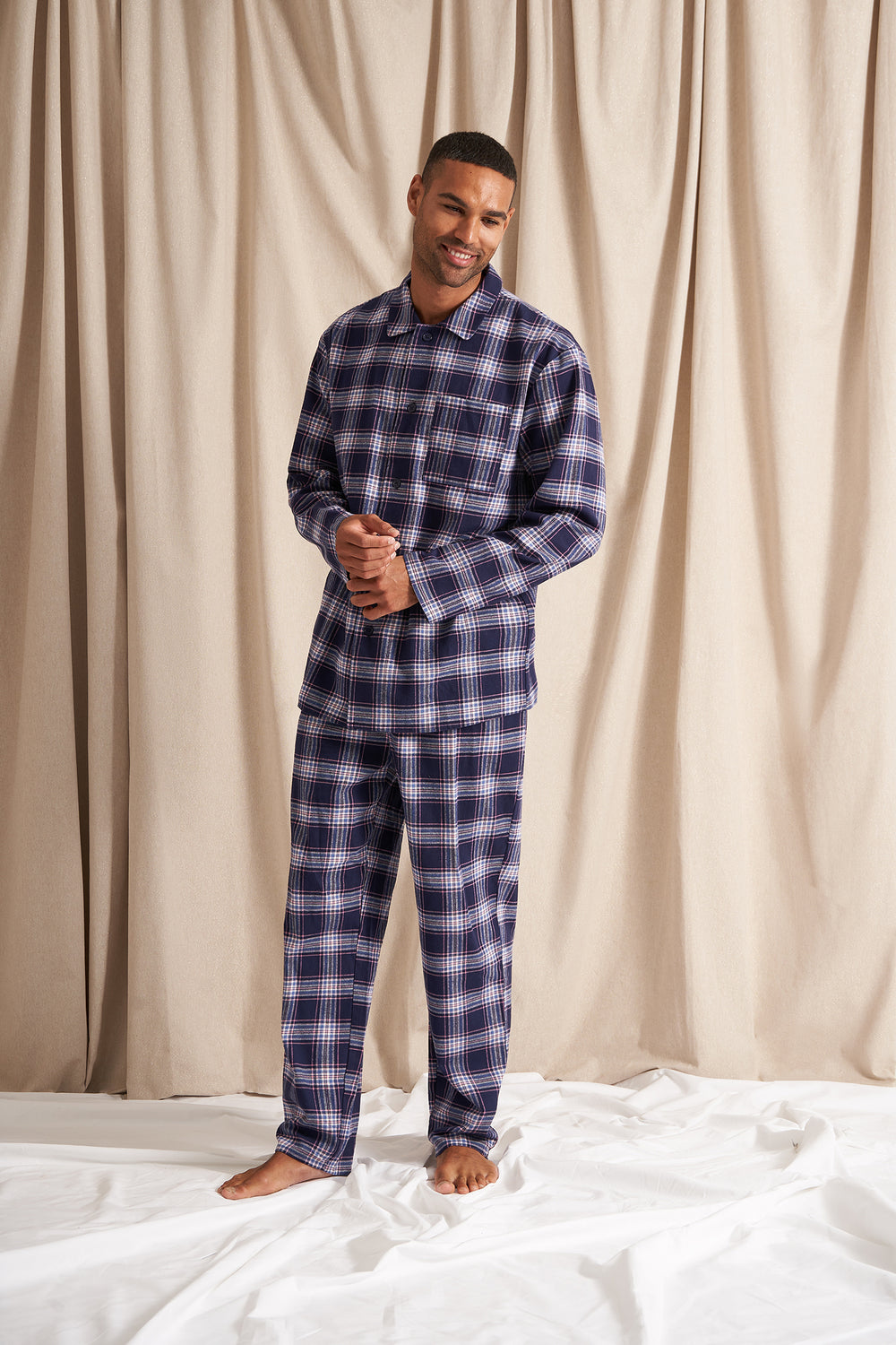 Mister You Plaid Pyjamas in Midnight