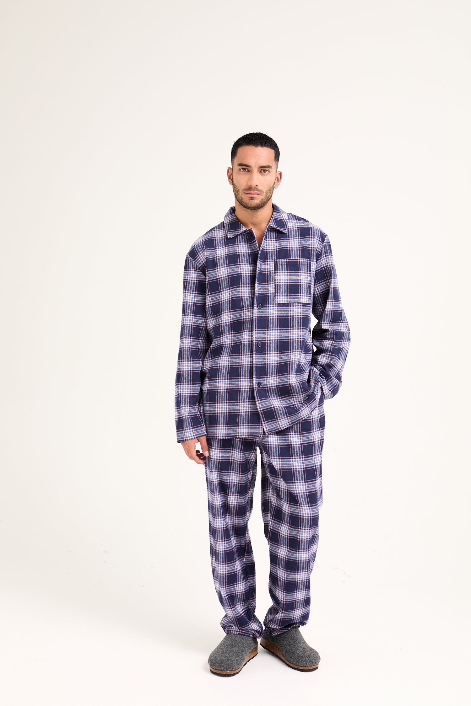 Mister You Plaid Pyjamas in Midnight