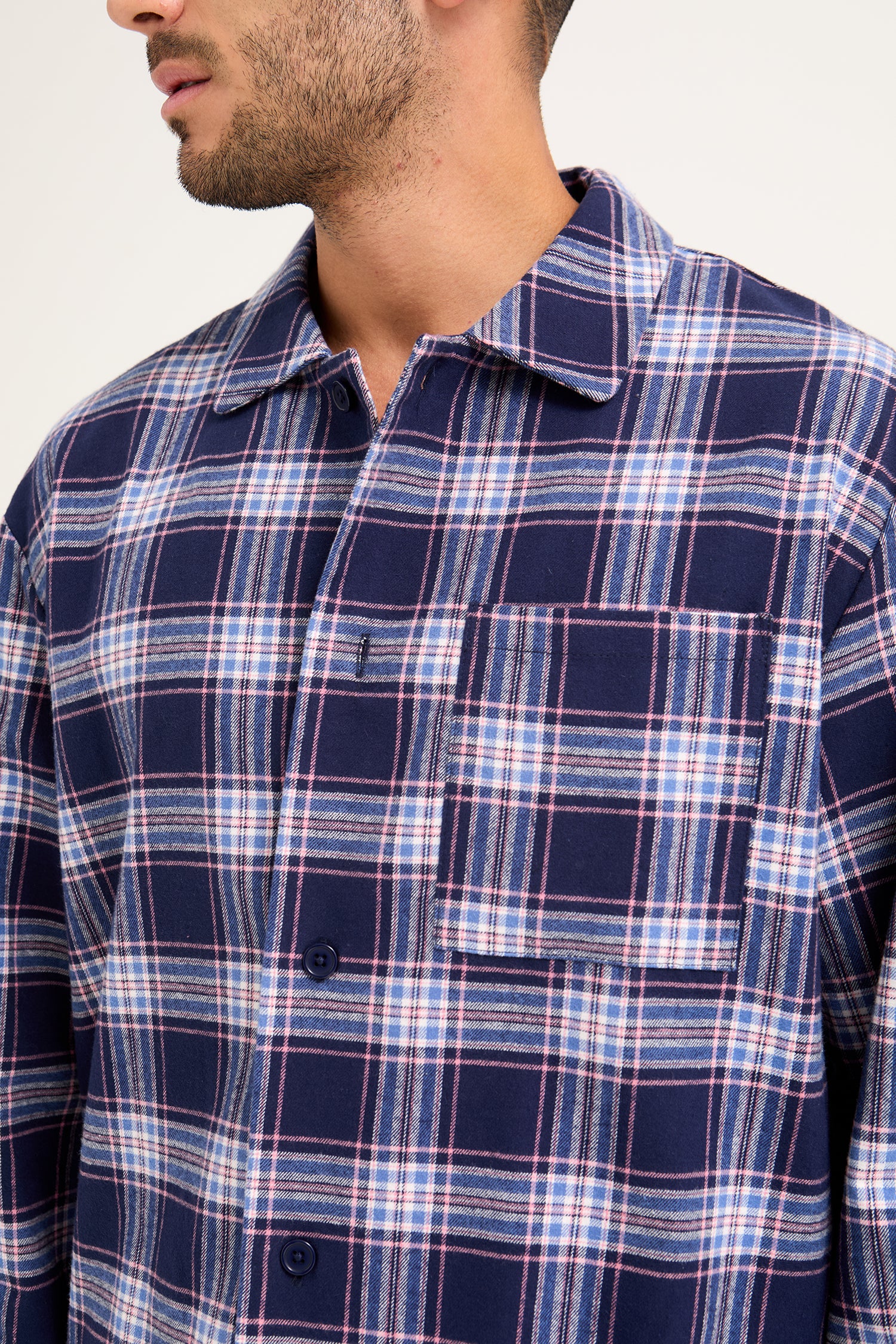 Mister You Plaid Pyjamas in Midnight