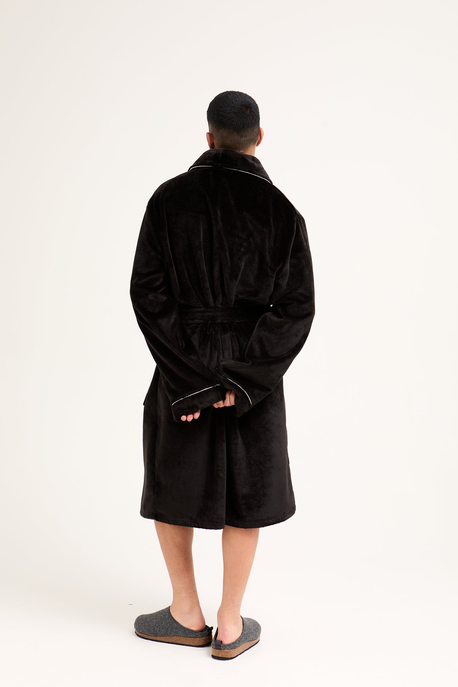 Mister You Super Plush Robe in Black