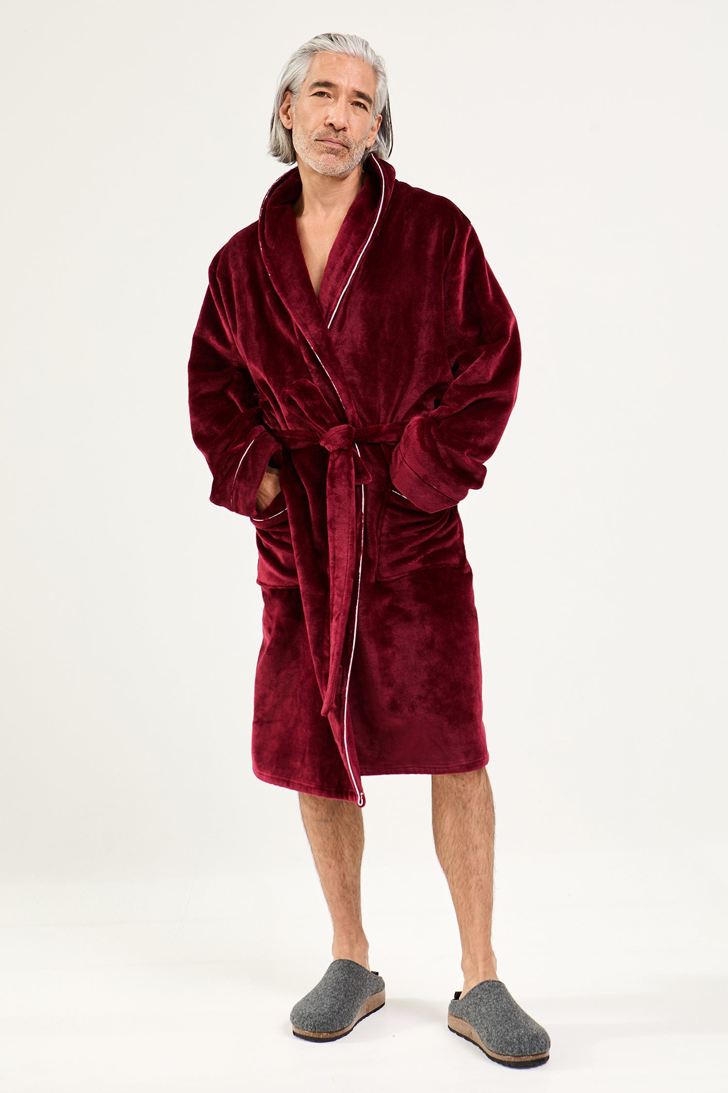 Mister You Super Plush Robe in Claret