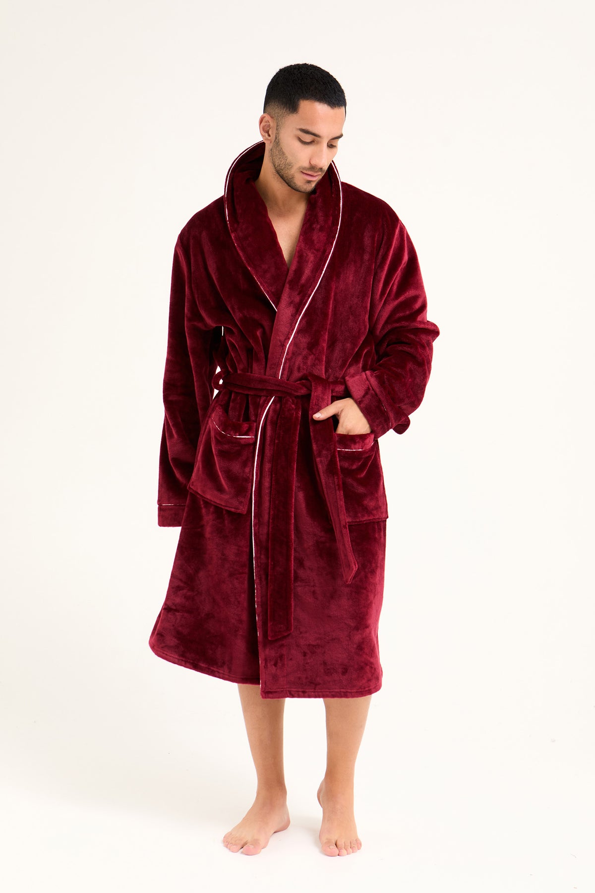Mister You Super Plush Robe in Claret
