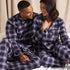 His and Hers Plaid Pyjama Sets in Midnight