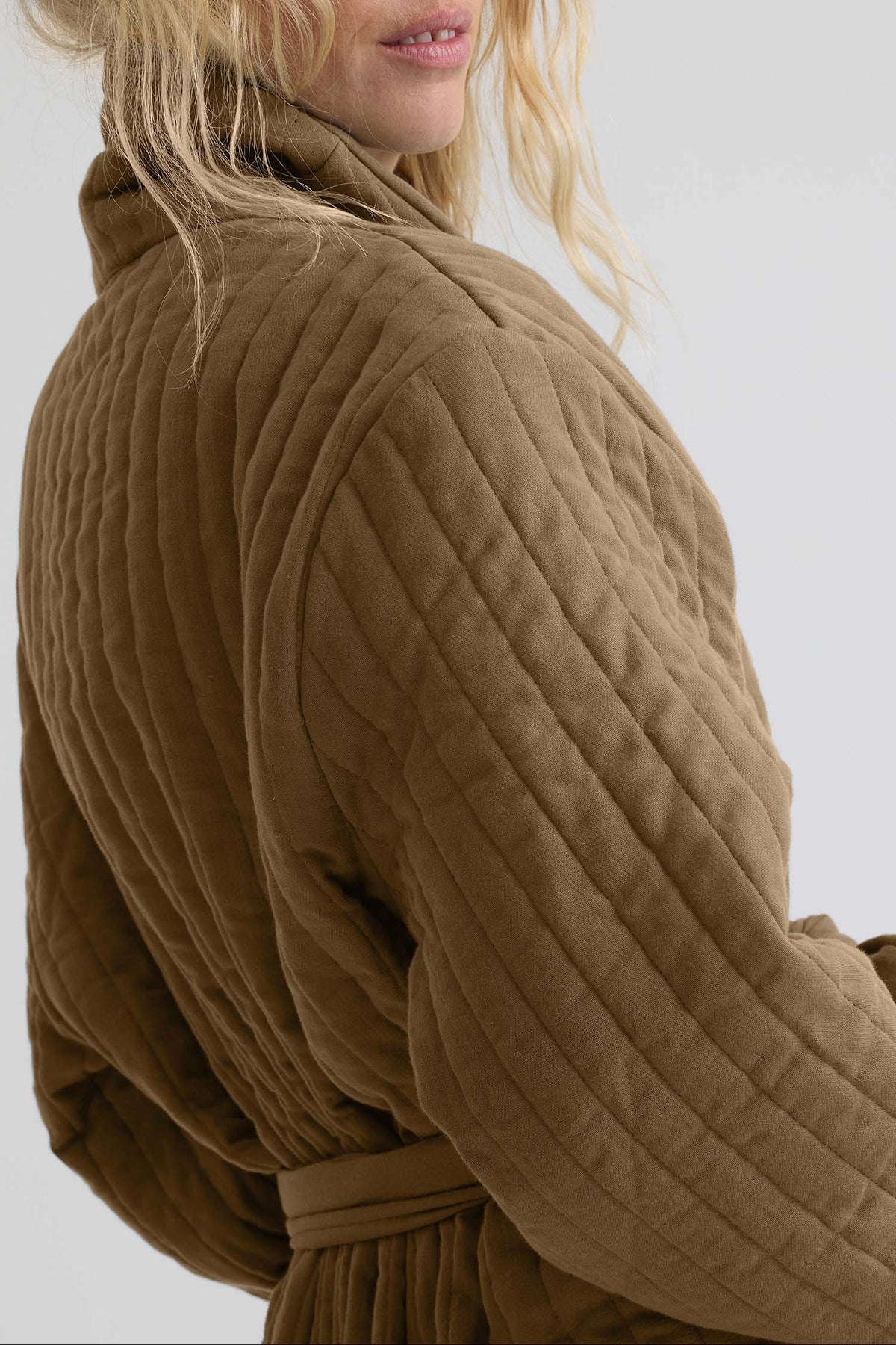 Quilted Cotton Robe In Overland Trek