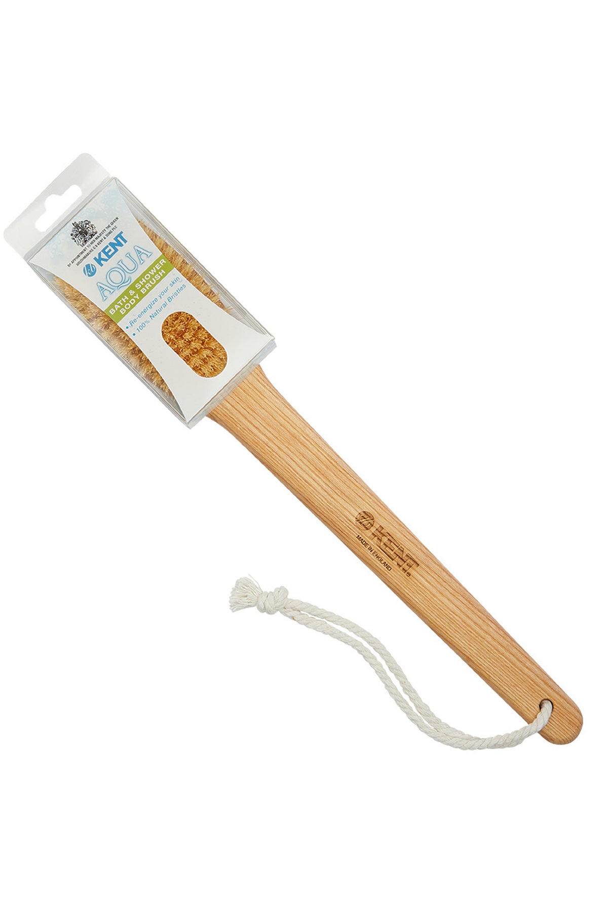 Natural Bristle Long Handle Bath Brush