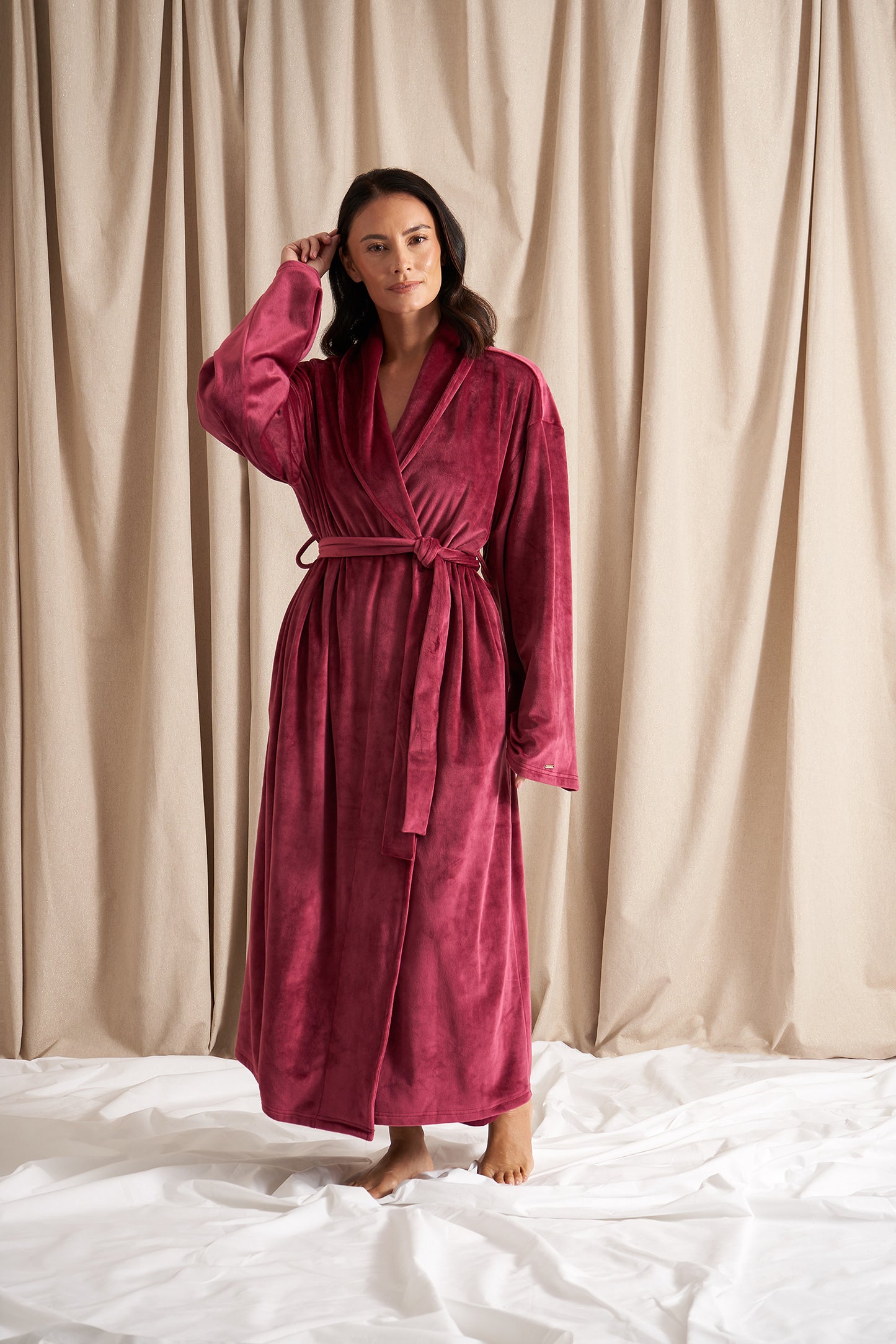 Red velvet loungewear sale