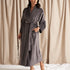 Velour Longline Robe in Raven