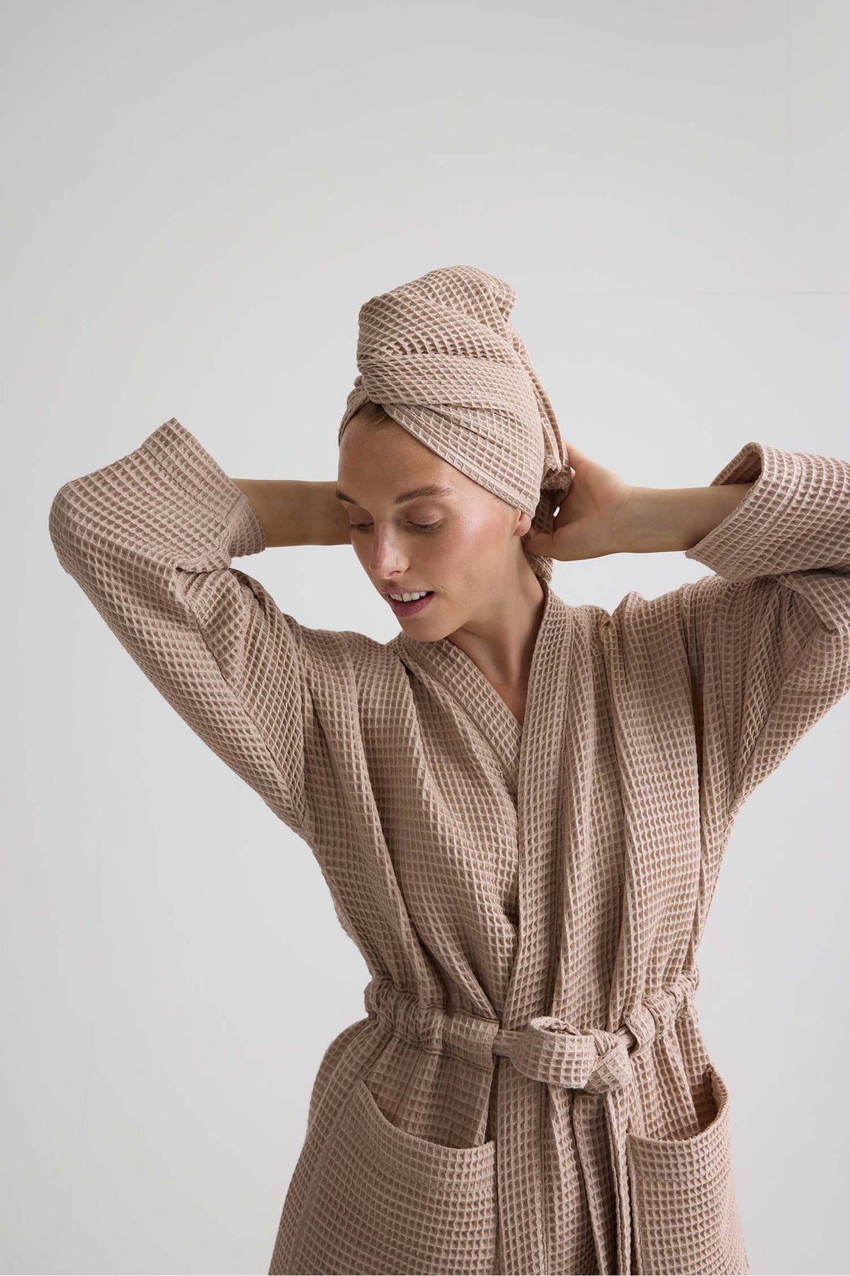Waffle Cotton Hair Towel Summer
