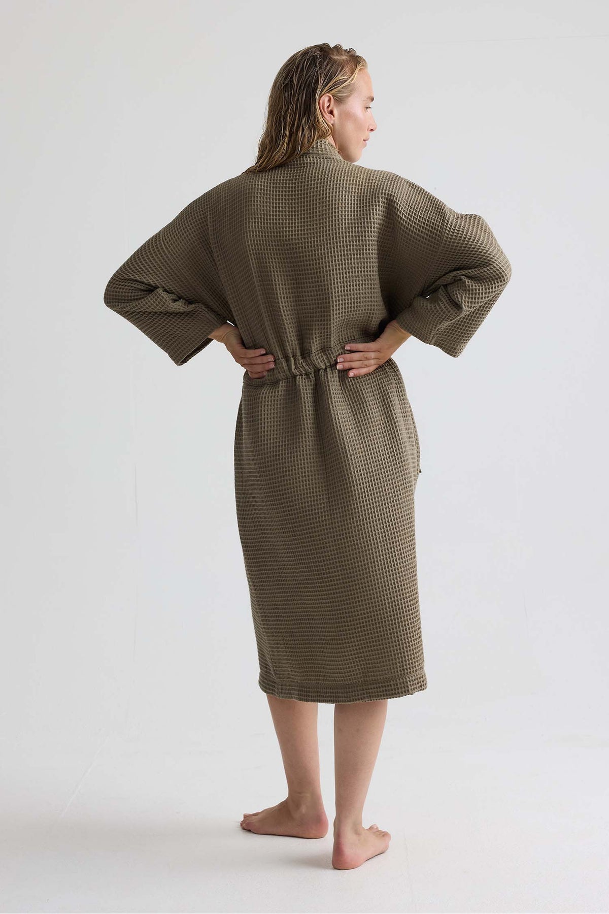 Waffle Kimono Robe In Overland Trek