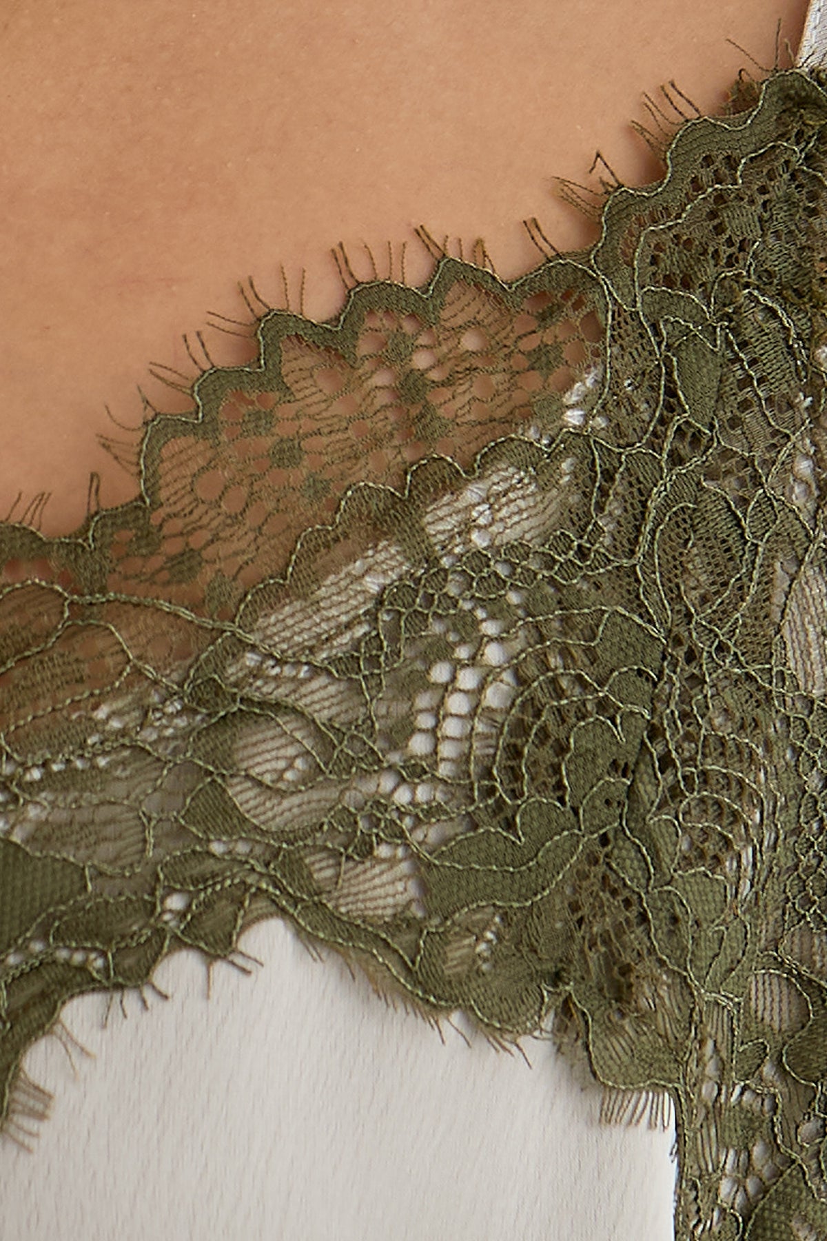 Eco Satin Lace Cami In Pelican