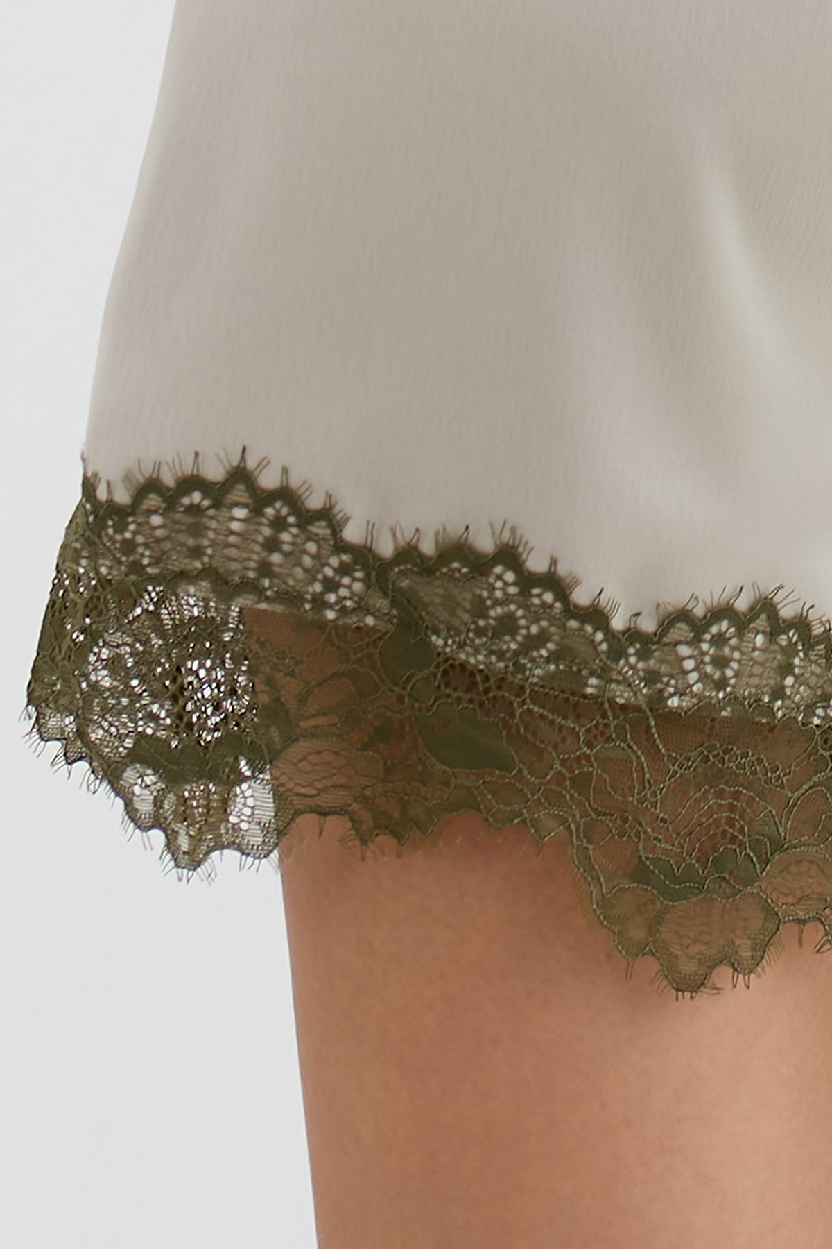 Eco Satin Lace Cami In Pelican