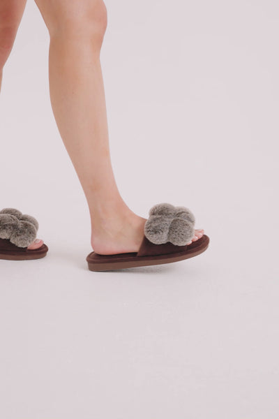 Dolly Slippers in Chocolate - Slippers