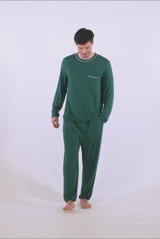 Mister You Bamboo Pyjama Set in Green