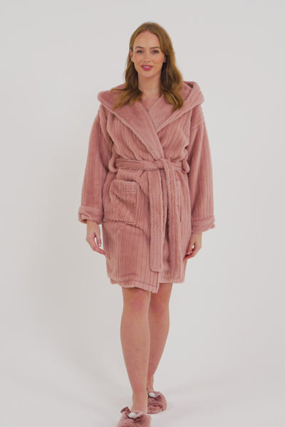 Cloud Dressing Gown in Dusky Pink - Wholesale - Robes