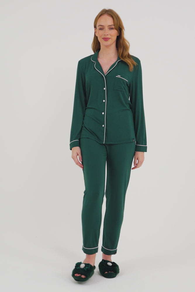 Bamboo Pyjama Set in Green