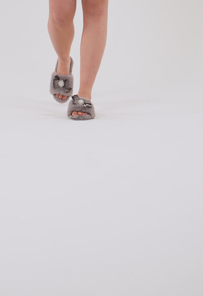 Anya Slippers in Mink - Slippers