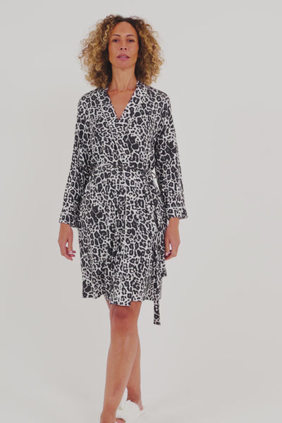Bamboo Kimono Robe in Luxe Leopard - Wholesale - Robes