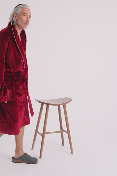 Mister You Super Plush Robe in Claret - Robes