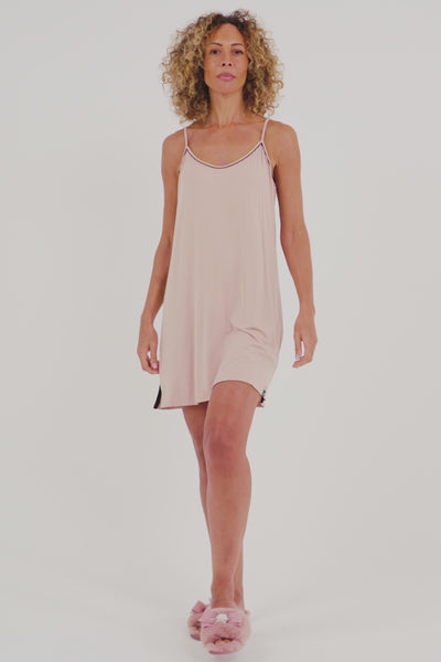 Bamboo Chemise Nightdress in Pink - Wholesale - Nightgowns