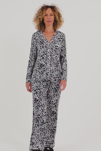 Bamboo Long Pyjama Set in Luxe Leopard - Wholesale - Pajamas