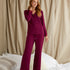Bamboo Lace Pajama Set in Bordeaux