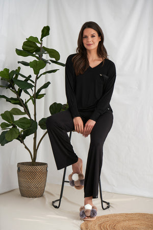 Bamboo Loungewear Set in Black