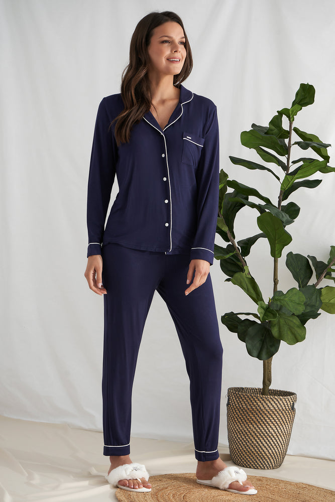 Altaar dialect elk Bamboo Pajama Set in Midnight – Pretty You London US